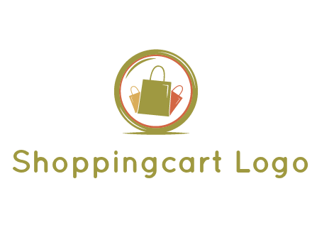 shopping bags in circle