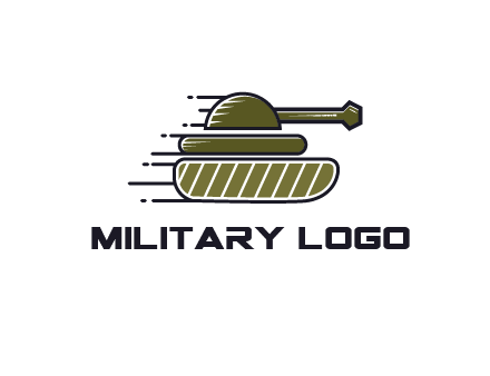 military tank with speedy lines