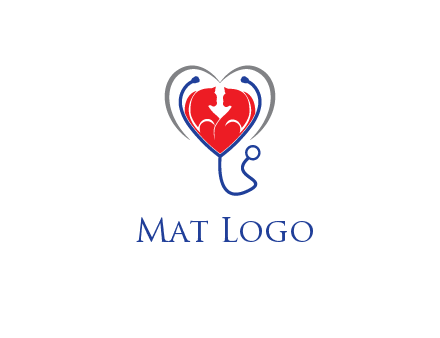 heart and stethoscope dating logo