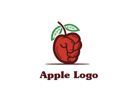 red apple for beverage logo