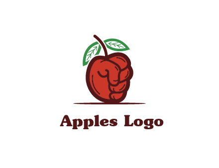 red apple for beverage logo