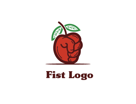 red apple for beverage logo