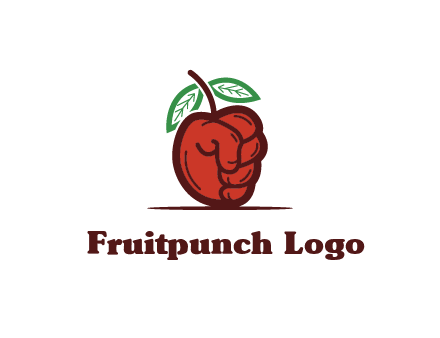 red apple for beverage logo