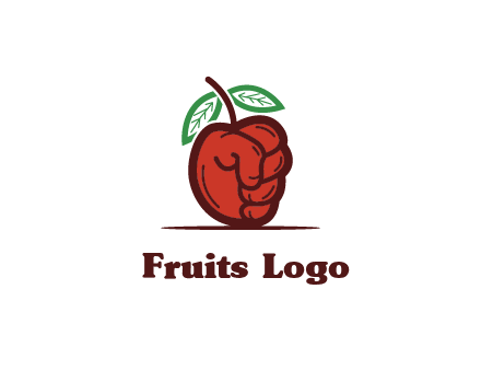 red apple for beverage logo