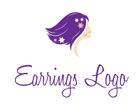 stars ornament on hair woman head fashion logo icon