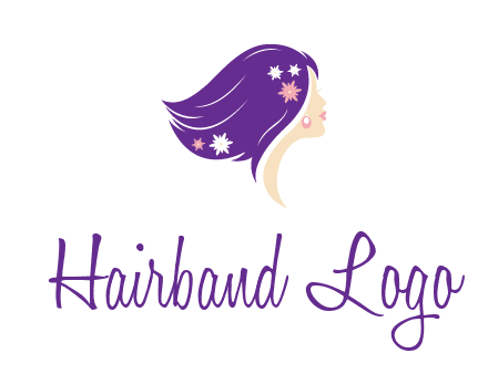 stars ornament on hair woman head fashion logo icon