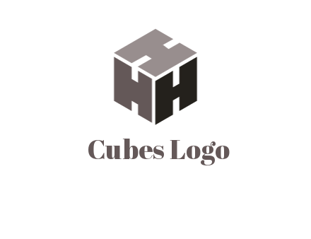 letter H forming cube