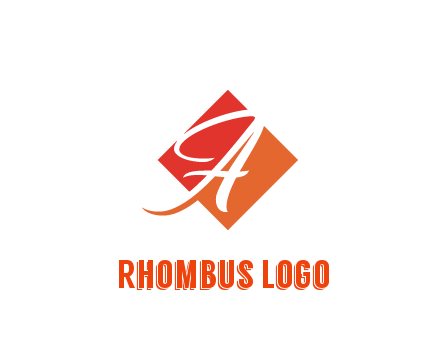 negative spacing letter A in rhombus