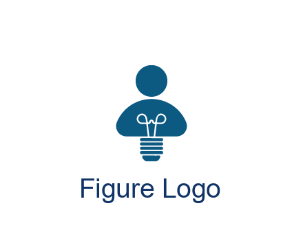 light bulb forming people icon