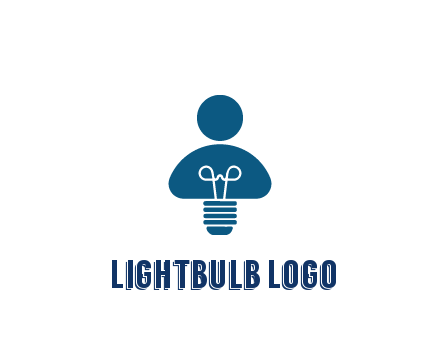 light bulb forming people icon