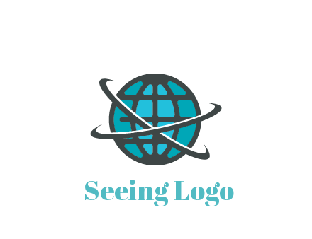 digital globe with swooshes