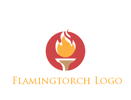 torch with fire in circle