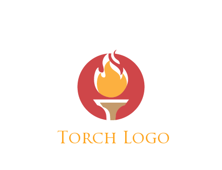 torch with fire in circle