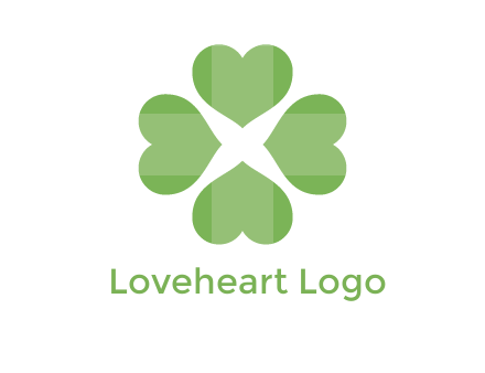 hearts rotating forming clover