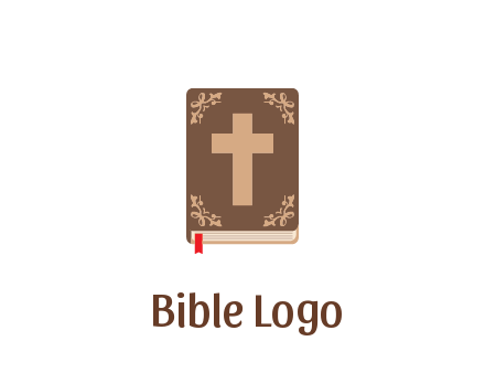 bible with cross and bookmark