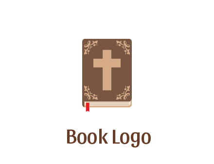 bible with cross and bookmark