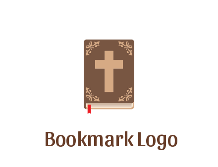 bible with cross and bookmark