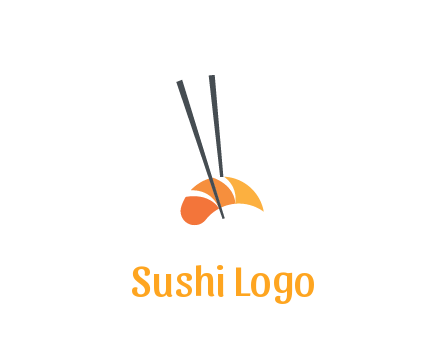 chopsticks holding sushi