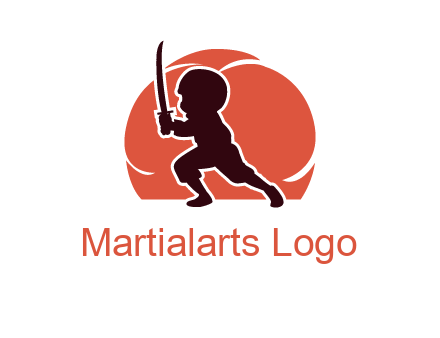 circle behind samurai