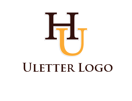 letter U under letter H