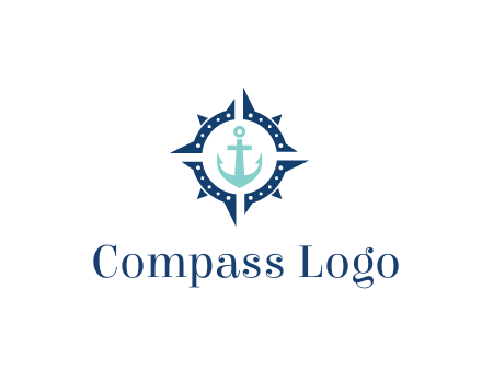 ship anchor in compass circle