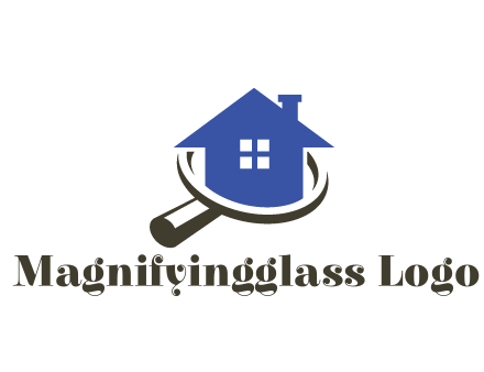 house in magnifying glass