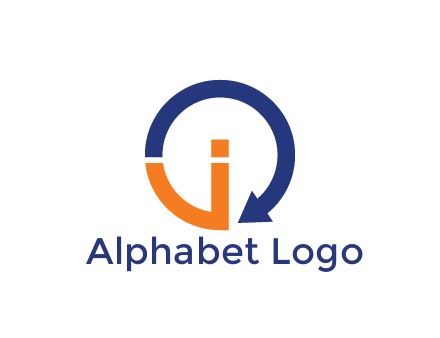 letter I joined to circle with arrow