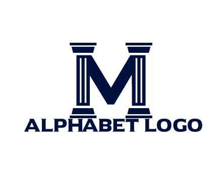letter M forming from pillars