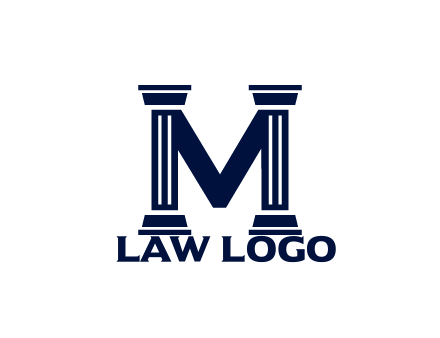 letter M forming from pillars