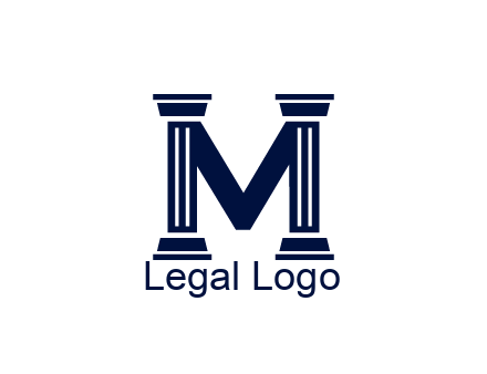 letter M forming from pillars