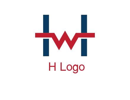 letter w inside letter h logo