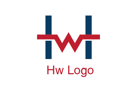 letter w inside letter h logo