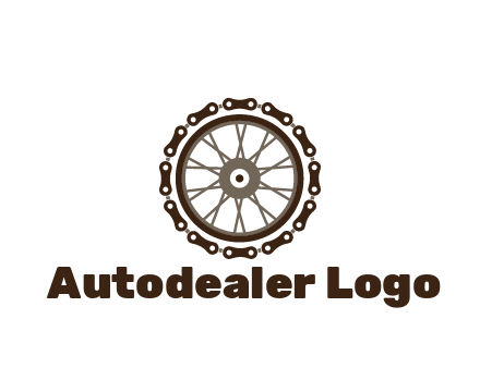 chain around wheel transportation logo