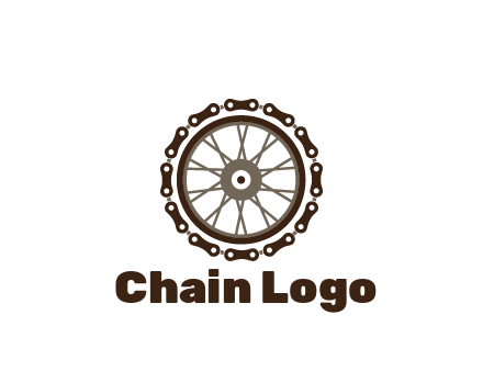 chain around wheel transportation logo