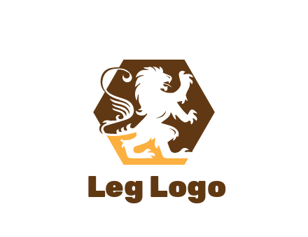 lion in hexagon legal logo