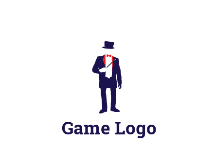 faceless magician game logo