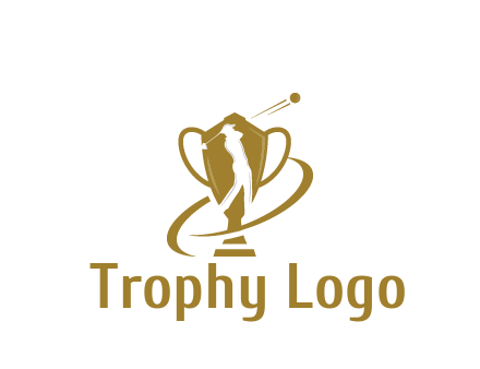 golfer in trophy sports logo