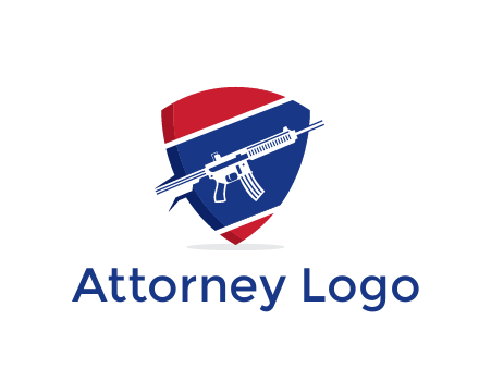 gun in badge security logo