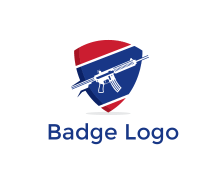 gun in badge security logo