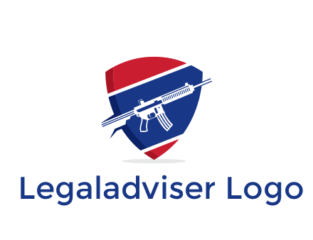 gun in badge security logo