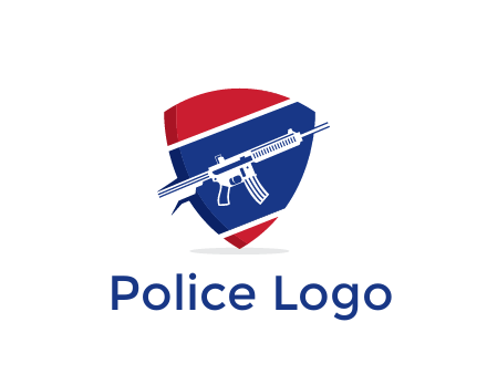 gun in badge security logo