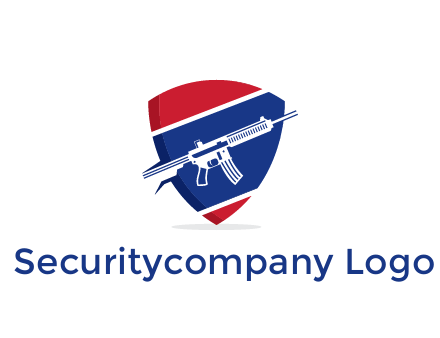 gun in badge security logo