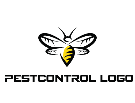 abstract bee animal logo