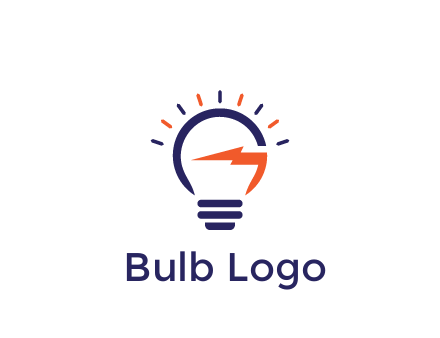 lightbulb with electric bolt engineering logo