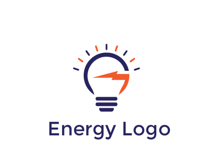 lightbulb with electric bolt engineering logo