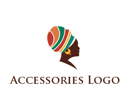 woman wearing Gele fashion logo 