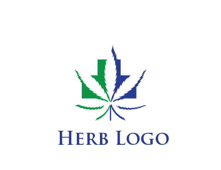 negative spacing of CBD leaf in aid medical logo