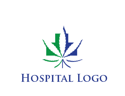 negative spacing of CBD leaf in aid medical logo