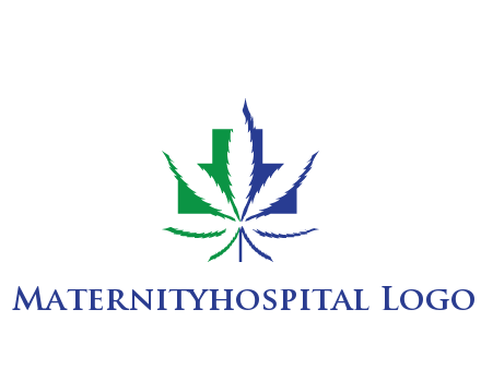 negative spacing of CBD leaf in aid medical logo