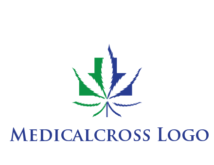 negative spacing of CBD leaf in aid medical logo